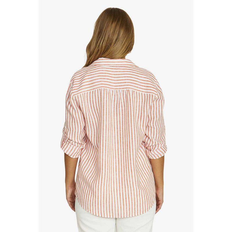 Jump Striped Linen Shirt image number 5